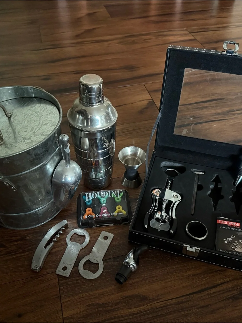 Stainless Steel Barware Set with Wine Accessories